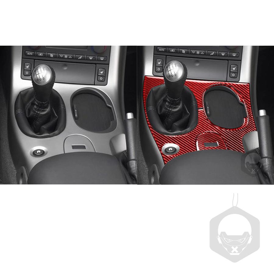 【並行輸入品】PJFUS Auto Inner Center Console Real Red Carbon Fiber Gear Shiftの画像