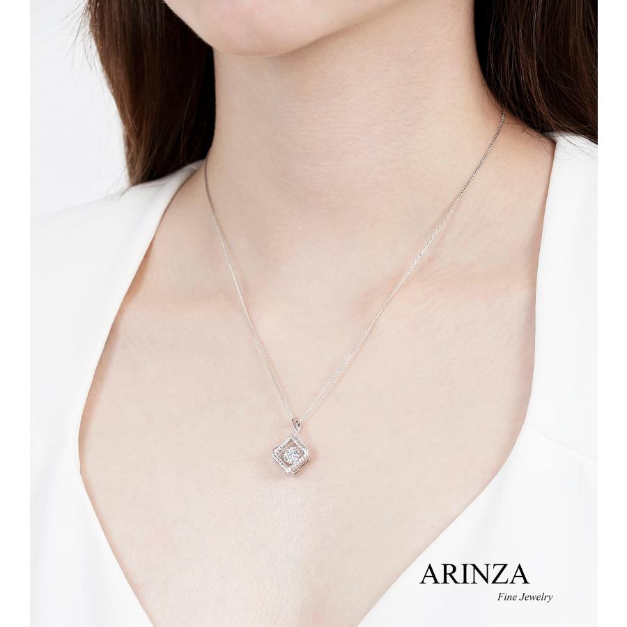 【並行輸入品】ARINZA ネックレス レディース スターリングシルバー ダンシングダイヤモンド キュービックジルコニア CZペンダント 記念日_6