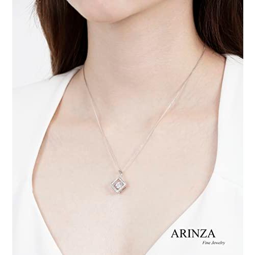 【並行輸入品】ARINZA ネックレス レディース スターリングシルバー ダンシングダイヤモンド キュービックジルコニア CZペンダント 記念日_7