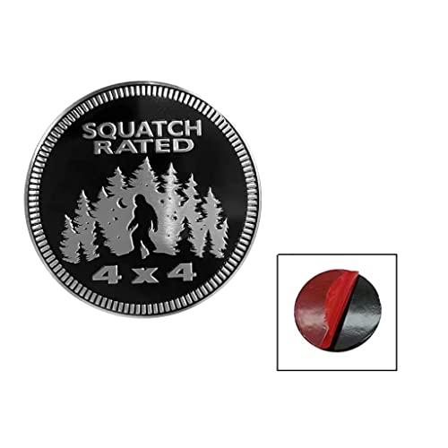 【並行輸入品】Squatch Rated 4 x 4 カーエンブレム メタル 自動車バッジ 3D カーバッジ ステッカー ジープ ラングラー 車の画像