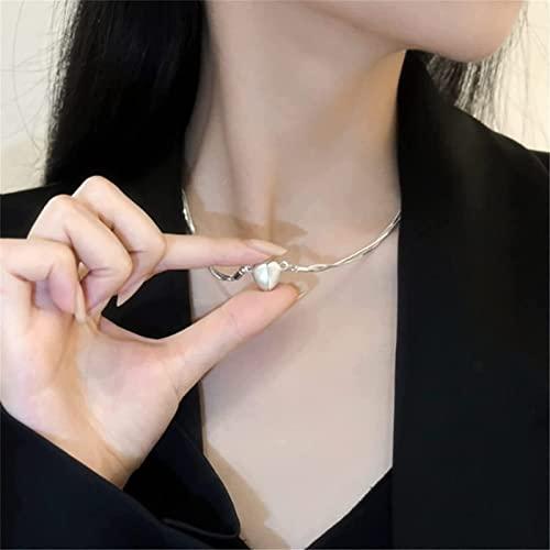 【並行輸入品】Asnewa Niche Design Attractiveness Magnet Love Pendant Necklace，_7
