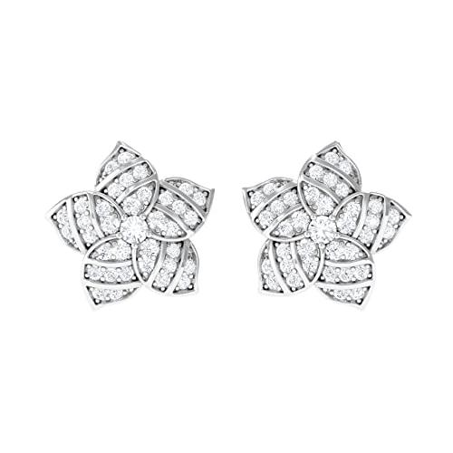 【並行輸入品】ダイヤモンドフラワースタッドイヤリング、ダイヤモンドフローラルイヤリング、ダイヤモンドステートメントイヤリング、ダイヤモンドステーの画像