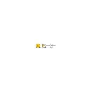 【並行輸入品】3/4 ct Yellow Sapphire Studイヤリング、4 mm黄色のサファイアソリティアスタッドイヤリング、ダブルクロの画像