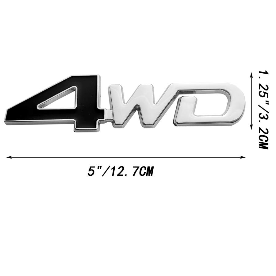 【並行輸入品】OnlyYou.X 4WD Emblem 4WD Badge 4WD Sticker Compatible with Univeの画像