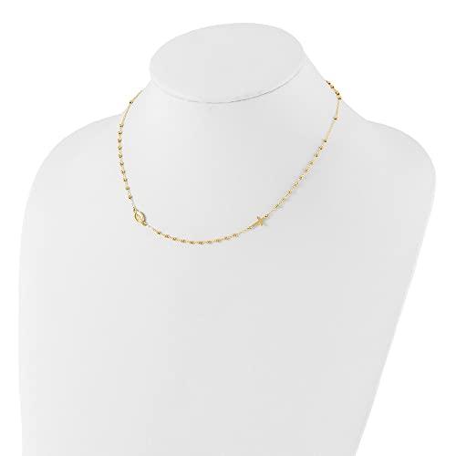【並行輸入品】Auriga Fine Jewelry 14k Yellow Gold Polished Miraculous Medal anの画像