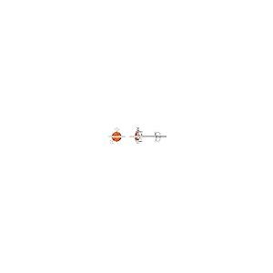 【並行輸入品】0.50 ctオレンジサファイアとダイヤモンドスタッドイヤリング、オレンジサファイアの天体スタッドイヤリング, 925スターリングの画像