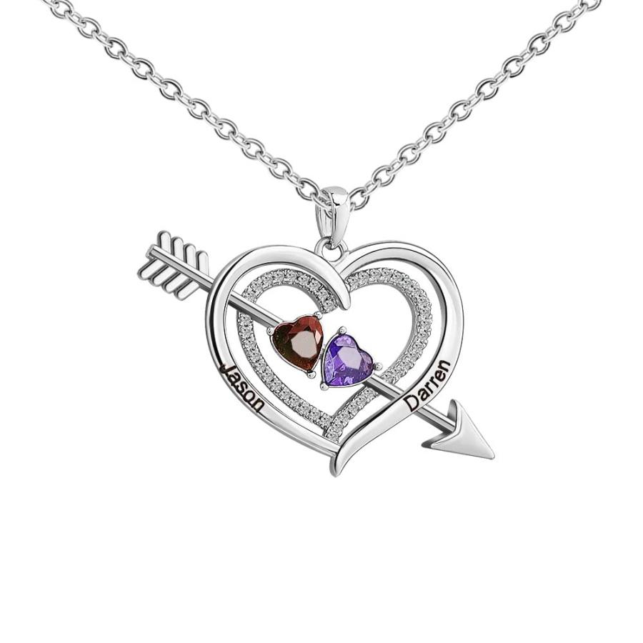 【並行輸入品】MUUYON Solid 10K/14K/18K Gold Personalized Name Necklace with Biの画像