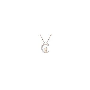 【並行輸入品】Long Pendant Necklace Set Personality Fashion Moon Cute Rabbit N_2