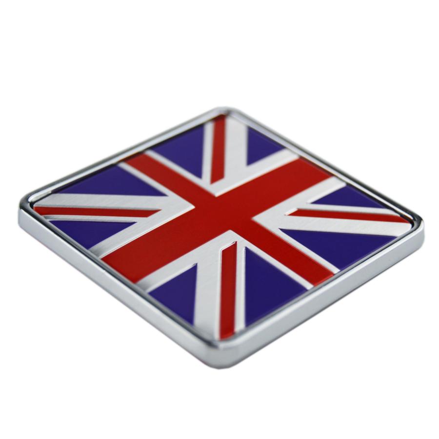 【並行輸入品】2X Union Jack UK Square Decal Metal Emblem Badge for Exterior \u0026の画像