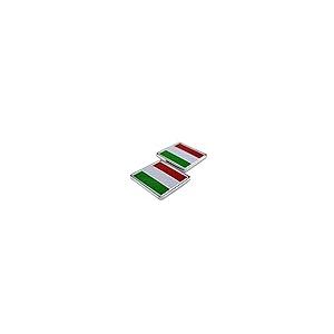 【並行輸入品】2X Italy Flag Square Decal Metal Emblem Badge for Exterior \u0026 Intの画像