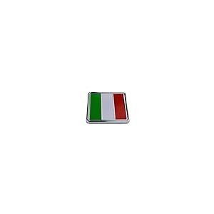 【並行輸入品】2X Italy Flag Square Decal Metal Emblem Badge for Exterior \u0026 Intの画像