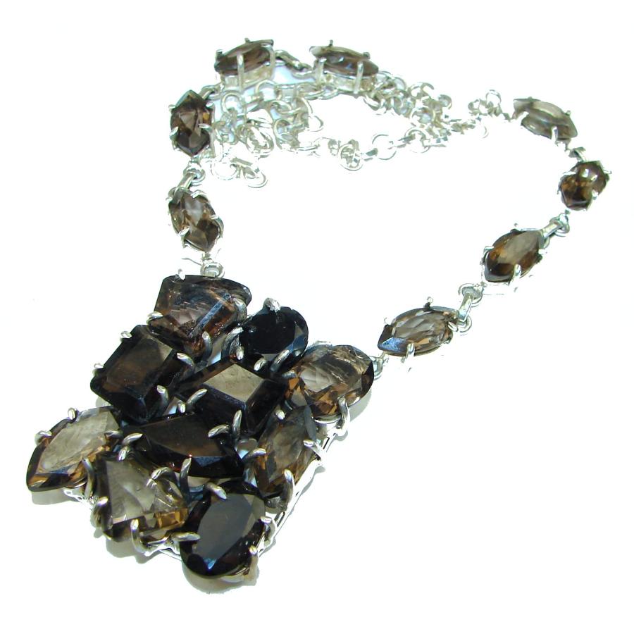 【並行輸入品】SilverRush Style Smoky Topaz Womens Necklace 925 Sterling Silverの画像