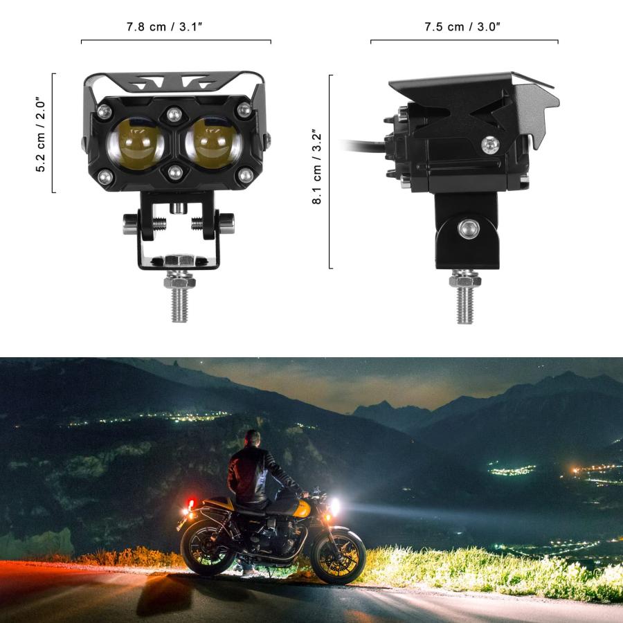【並行輸入品】Kawell 40W LED ドライビングライト 補助フォグライト LEDスポットライト LEDライト ポッド IP68 防水 ダの画像