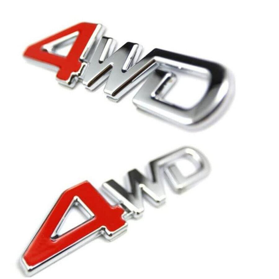 【並行輸入品】1x Metal 4WD Emblem Letter Fender Trunk Badge Sticker 3D Decal Nの画像