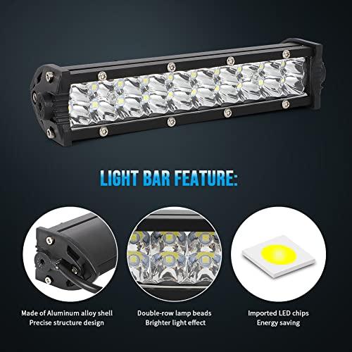 【並行輸入品】AUTOVIC LEDライトバー スポットフラッドコンボ オフロードライトマウントブラケット 水平バーチューブクランプ アップグレの画像