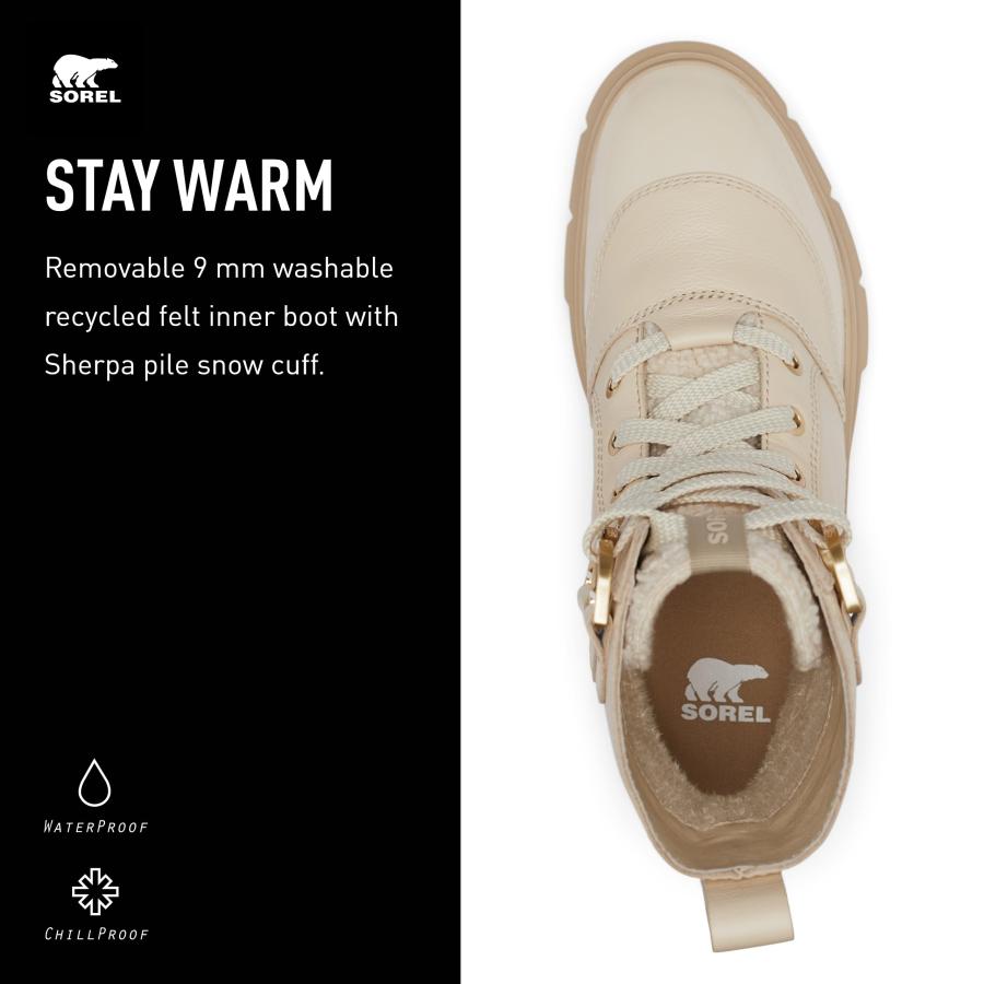 【並行輸入品】Sorel Women's Caribou X Boot Lace Waterproof Cozy Boots   Bleachの画像