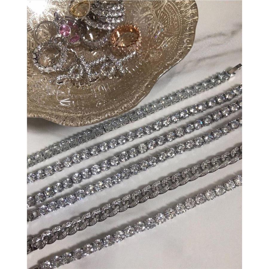 【並行輸入品】6 Style Trendy Lab Diamond cz Bracelet White Gold Filled Party Wの画像