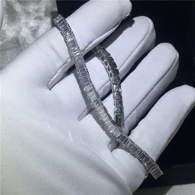 【並行輸入品】Trendy Lab Diamond Bracelet Bangle White Gold Filled Party Weddiの画像