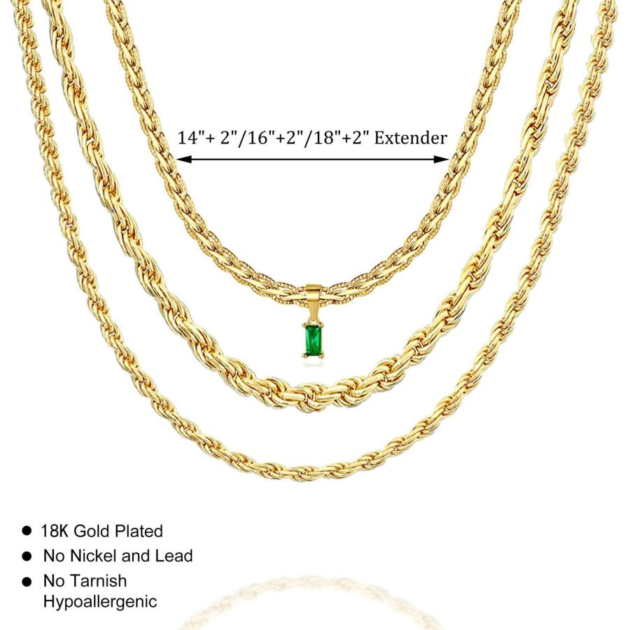 並行輸入品】GOGOEY 上品な重ね着ネックレス レディース 18Kゴールド 