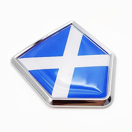 【並行輸入品】Overdecor フラッグ デカール ステッカー エンブレム クローム シールド フラッグ カーバンパー用 (2パック) (スコの画像