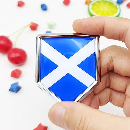 【並行輸入品】Overdecor フラッグ デカール ステッカー エンブレム クローム シールド フラッグ カーバンパー用 (2パック) (スコの画像
