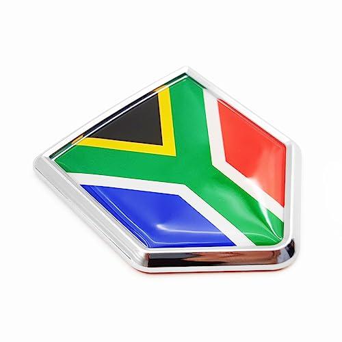 【並行輸入品】Overdecor 南アフリカ国旗デカール 南アフリカステッカー エンブレムフラッグ バンパー用 (2パック) Overdecorの画像