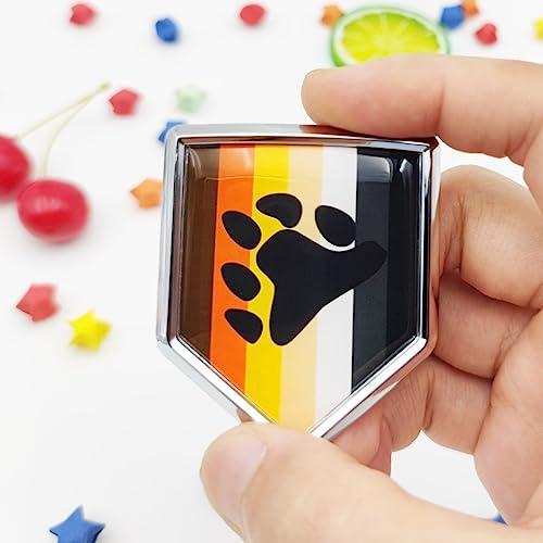 【並行輸入品】Overdecor Bear Pride Brotherhood Flag デカールステッカー LGBTQIA エンブレムフラッグの画像