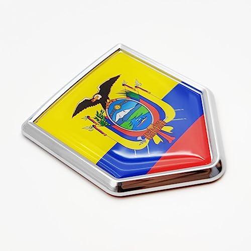 【並行輸入品】Overdecor エクアドル国旗デカール エクアドルステッカー エンブレムフラッグ バンパー用 (2パック) Overdecorの画像