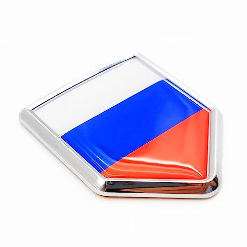 【並行輸入品】Overdecor ロシア国旗デカール ロシアステッカー エンブレムフラッグ バンパー用 (2パック) Overdecor Rusの画像