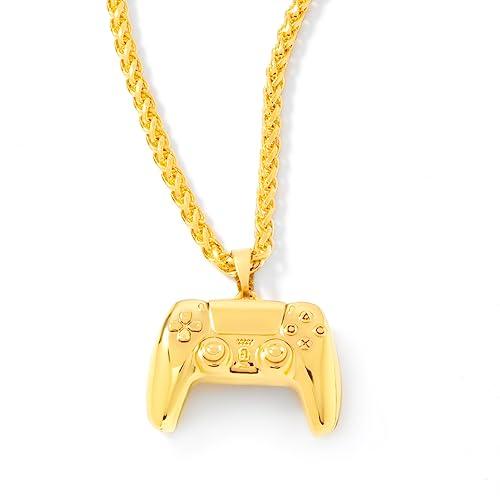 【並行輸入品】XINGCHAO アイスアウト ゲーム コントローラー ペンダント チェーン ヒップホップ ネックレス メンズ レディース キュー_1