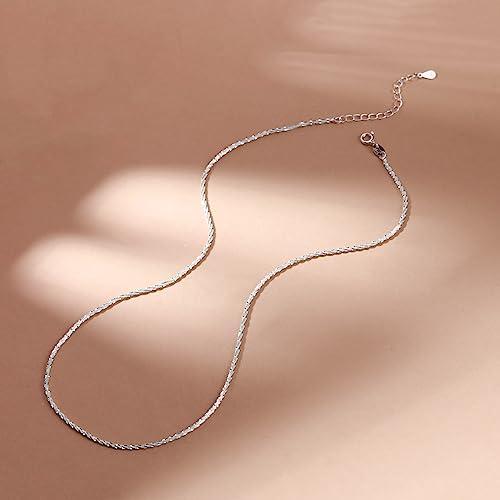 【並行輸入品】925 Sterling Silver Sparkle Gypsophila Chain Necklace for Women_7