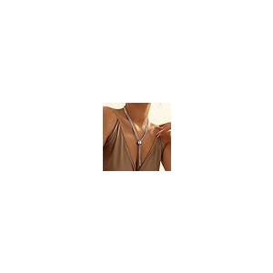 【並行輸入品】Sixexey ロングタッセルネックレス シルバー Yネックレスチェーン 幾何学的な球体ネックレスアクセサリー 女性用 Sixexの画像