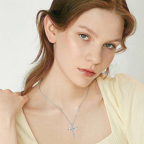 【並行輸入品】FENCCI 14K イエローゴールド クロスネックレス 女性用 14Kゴールド インフィニティ クロス ペンダント ネックレス_4
