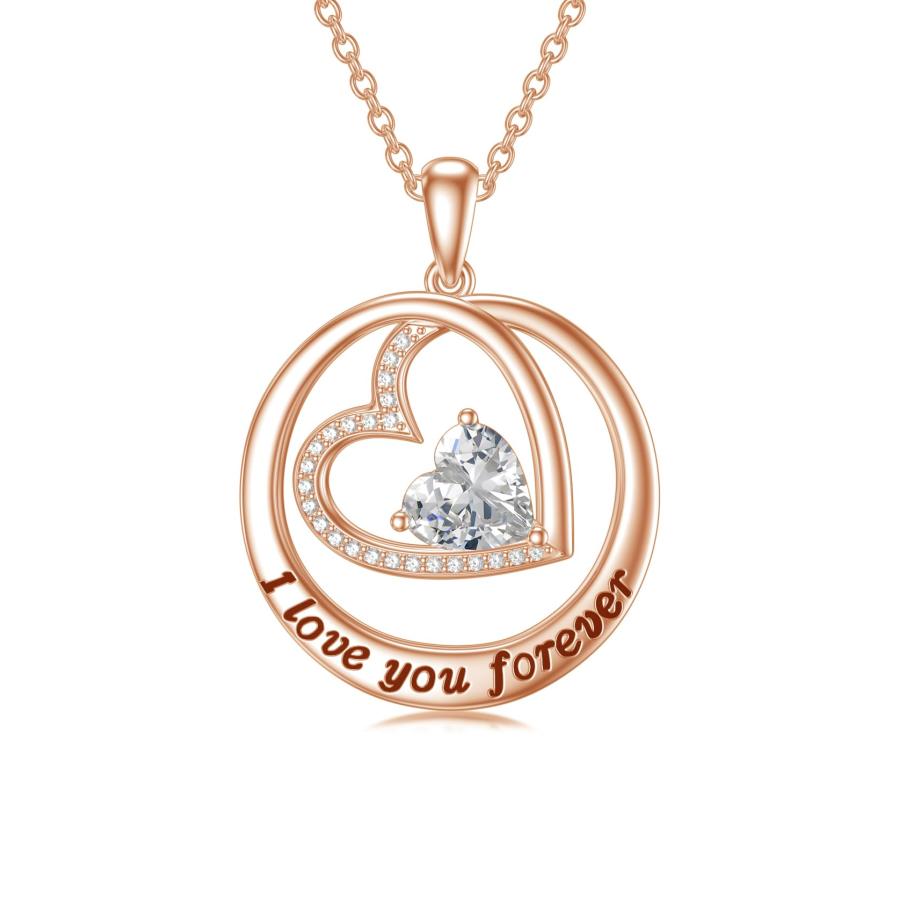 【並行輸入品】MeetMuse 10K/14K/18K Solid Gold Necklace Personalized Heart Birtの画像