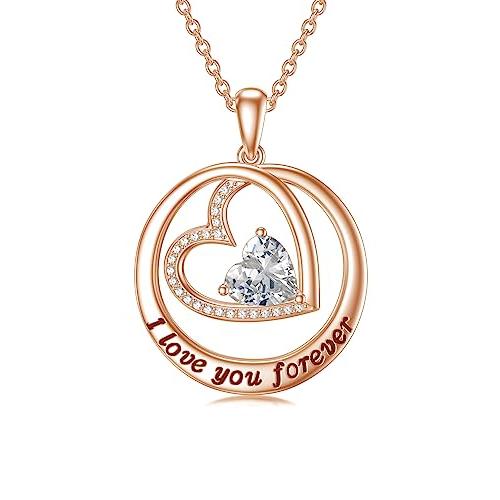 【並行輸入品】MeetMuse 10K/14K/18K Solid Gold Necklace Personalized Heart Birtの画像