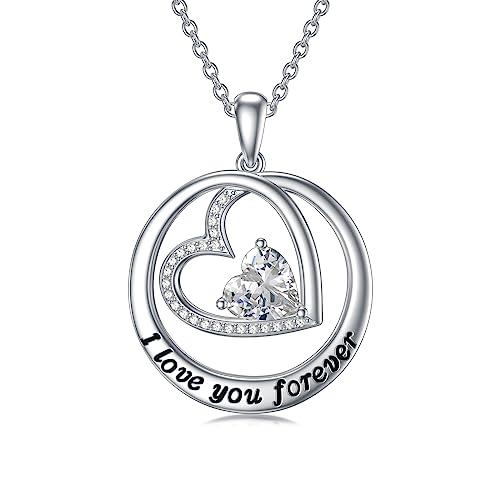 【並行輸入品】MeetMuse 10K/14K/18K Solid Gold Necklace Personalized Heart Birtの画像