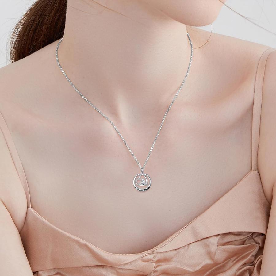 【並行輸入品】MeetMuse 10K/14K/18K Solid Gold Necklace Personalized Heart Birtの画像