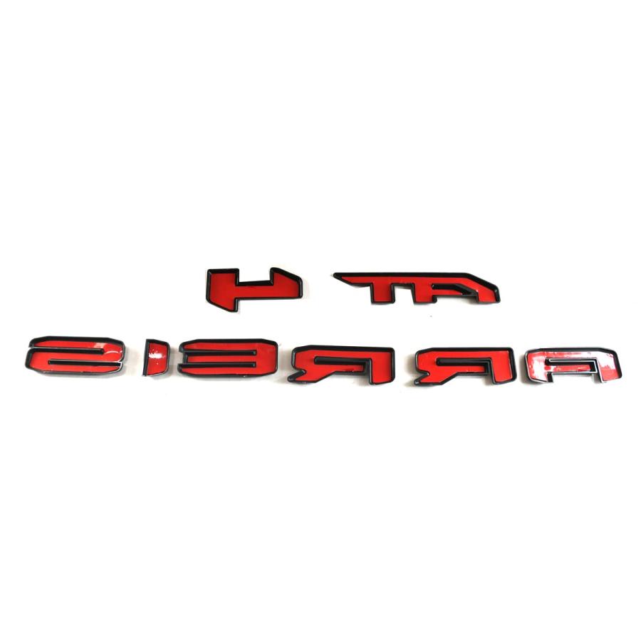 【並行輸入品】6個キット Sierra AT4 HD オーバーレイ エンブレム ドア リアバッジ 2019 2022 Sierra 1500 2_3