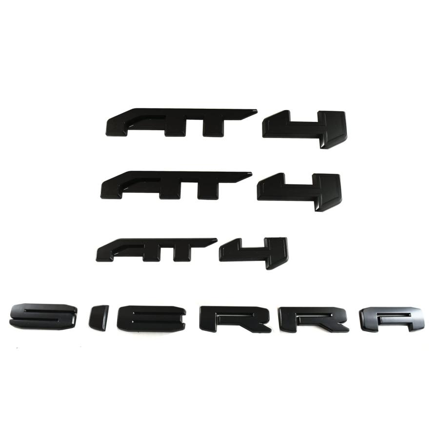 【並行輸入品】6個キット Sierra AT4 HD オーバーレイ エンブレム ドア リアバッジ 2019 2022 Sierra 1500 2_6