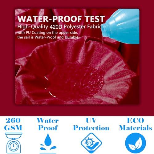 【並行輸入品】AwnPro 18' x 22' Waterproof Sun Shade Sail Rectangle Canopy Coveの画像