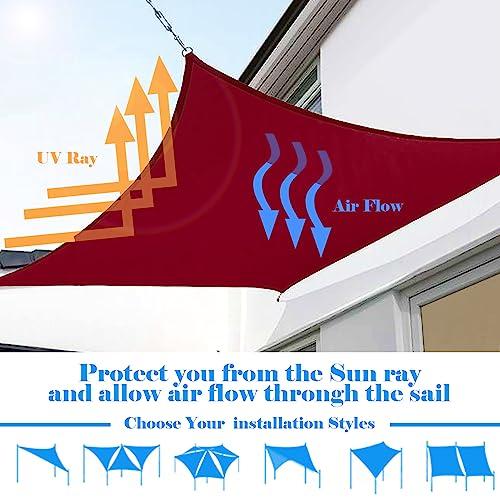【並行輸入品】AwnPro 18' x 22' Waterproof Sun Shade Sail Rectangle Canopy Coveの画像