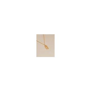【並行輸入品】Aihpos 10K Gold Personalize Dog Tag Necklace For Women Girls Solの画像