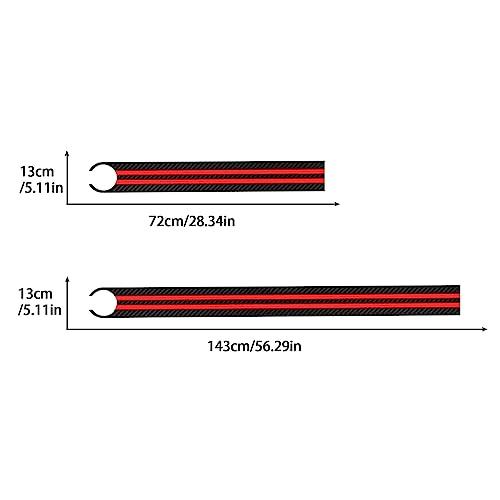【並行輸入品】ramuel Compatible with Carbon Fiber Car Hood Trunk Lid Stripes Sの画像