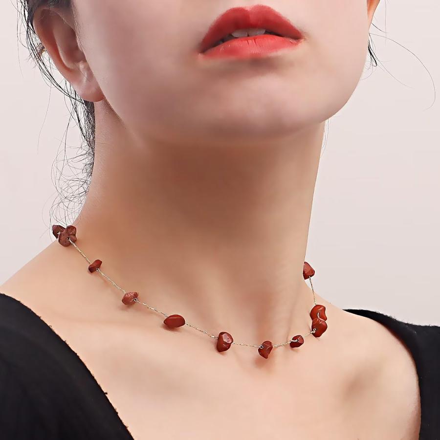 【並行輸入品】Blue Drop ボーホークリスタルストーンチョーカーネックレス レディース ガールズ ゴールドメッキ ビーズネックレス ターコ_9