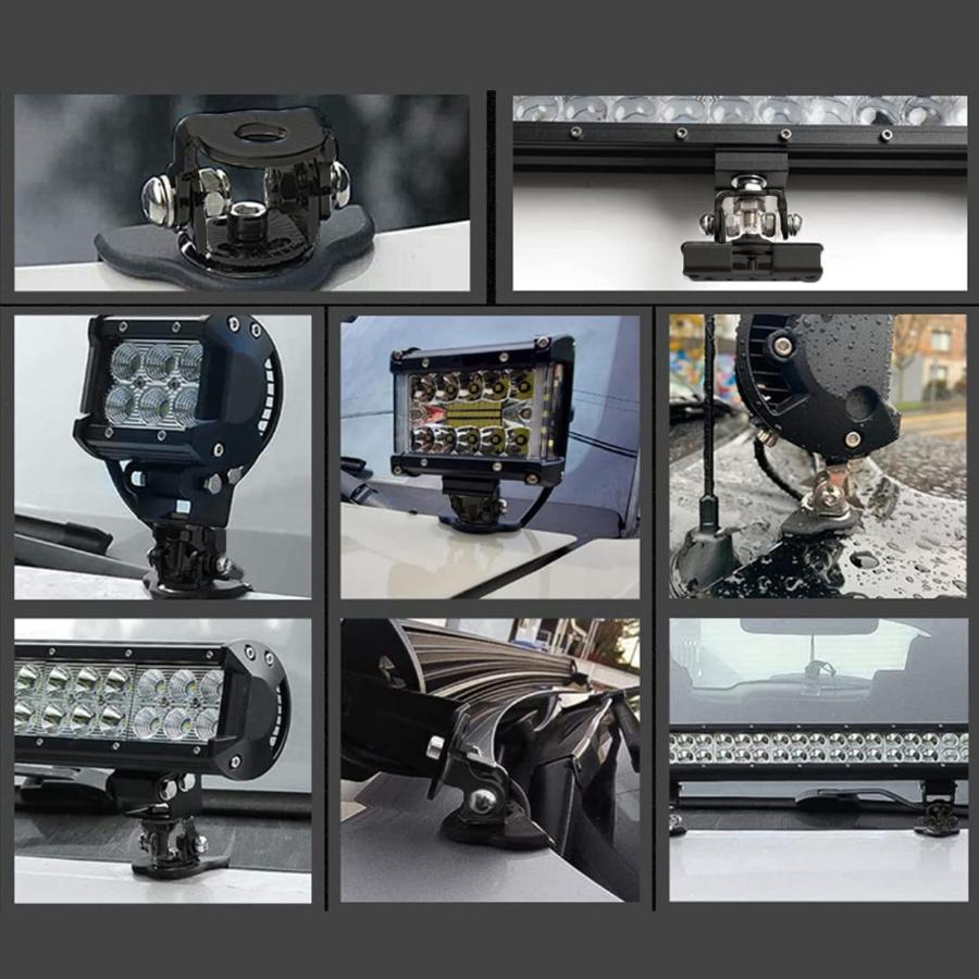 【並行輸入品】Universal Car Hood LED Light Bar Mounting Bracket Base Work Ligh
