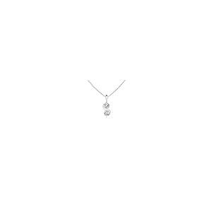 【並行輸入品】Angara Natural Diamond Two Stone Pendant Necklace for Women, Girの画像