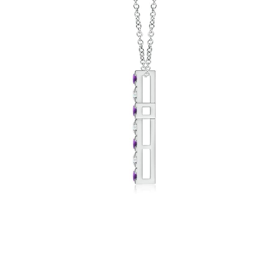 【並行輸入品】Angara Natural Amethyst Cross Pendant Necklace for Women, Girlsの画像