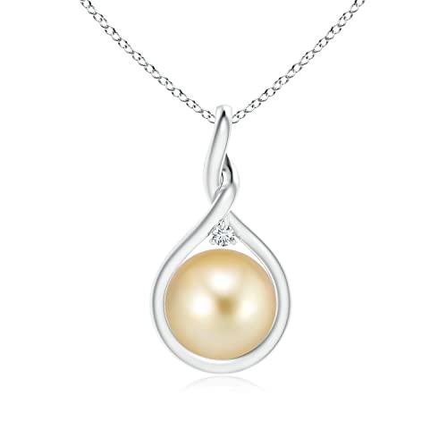 【並行輸入品】Angara Golden South Sea Cultured Pearl Pendant Necklace for Womeの画像