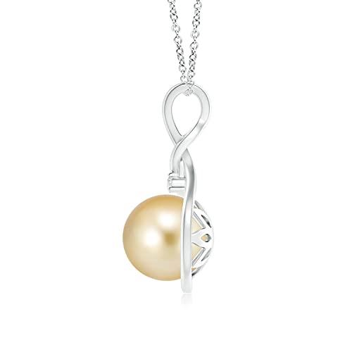 【並行輸入品】Angara Golden South Sea Cultured Pearl Pendant Necklace for Womeの画像