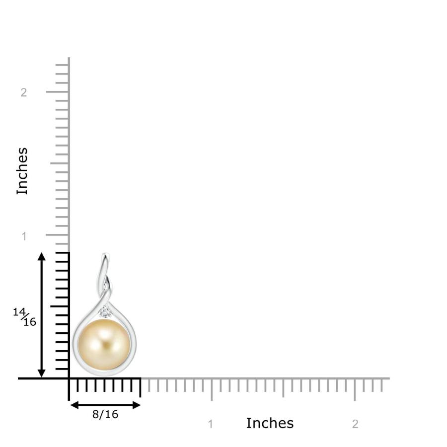 【並行輸入品】Angara Golden South Sea Cultured Pearl Pendant Necklace for Womeの画像